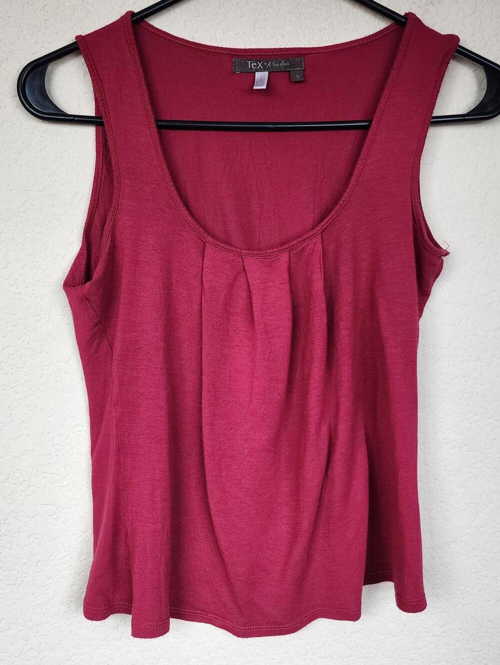 Tex by Max Azria Red Sleeveless Tank Top Small